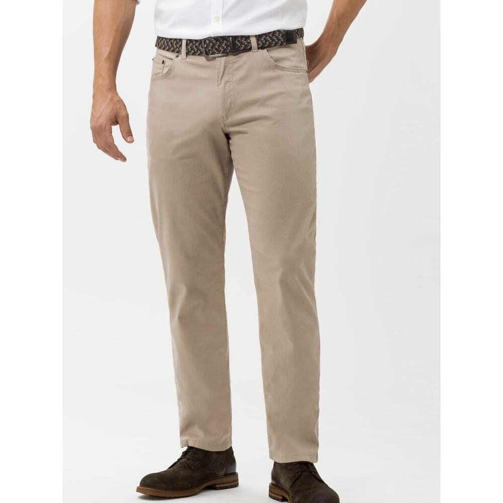 Brax Pants Mens 38/32 Cooper Fancy Supima Cotton Regular Fit Stretch Brown $198